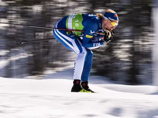Iivo Niskanen hiihdon MM-kisojen 50 kilometrin kisassa Planicassa maaliskuussa 2023.
