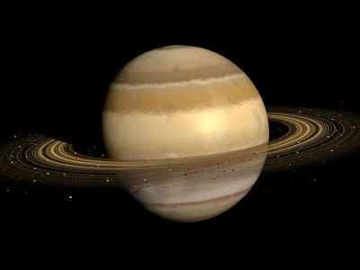 Jättiläisplaneetta Saturnuksella on seitsemän kehää.