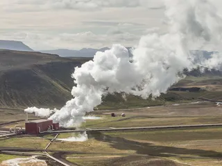 Kraflan geoterminen voimala sijaitsee Pohjois-Islannissa.