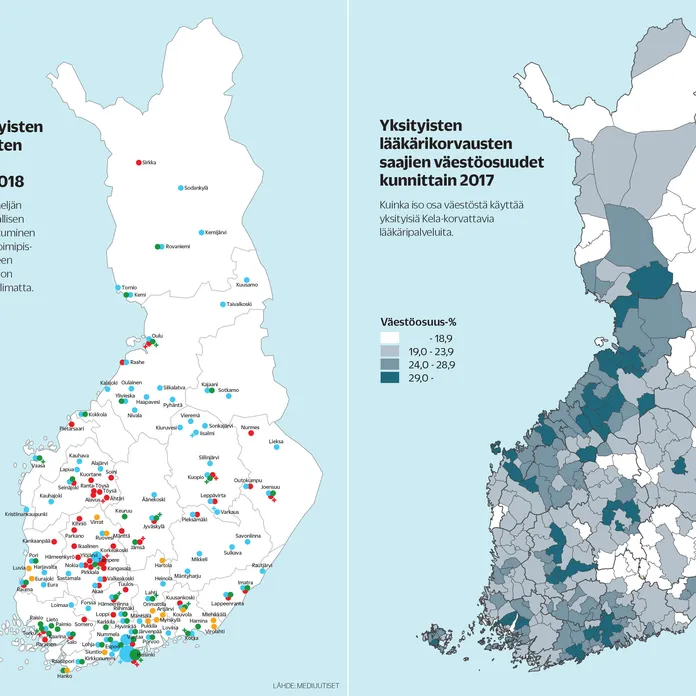 Soten valinnanvapaus jää Etelä-Suomeen – Terveyspalveluita järjestetään  paljon etänä | Mediuutiset