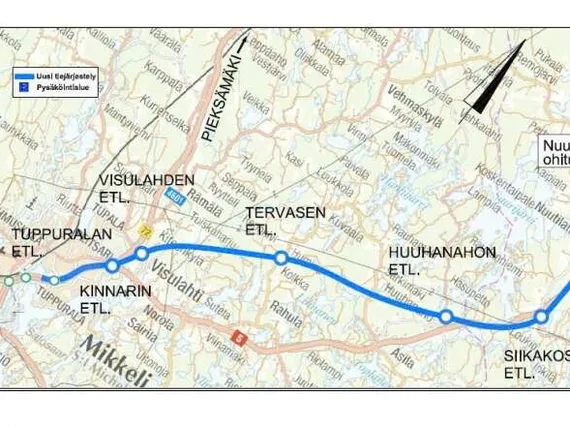 mikkeli juva tiesuunnitelma kartta Nain Parannetaan Valtatie 5 N Mikkeli Juva Valia Uusi Suomi mikkeli juva tiesuunnitelma kartta
